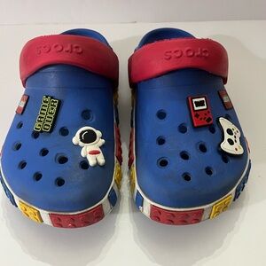 CROCS LEGO Themed with added Gaming Charms, Size 3